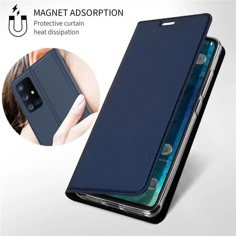 Магнитный кожаный флип чехол для Samsung Galaxy A51 A71 S20 FE Note 20 Ultra 10 Lite S10 Plus A50 A70 с