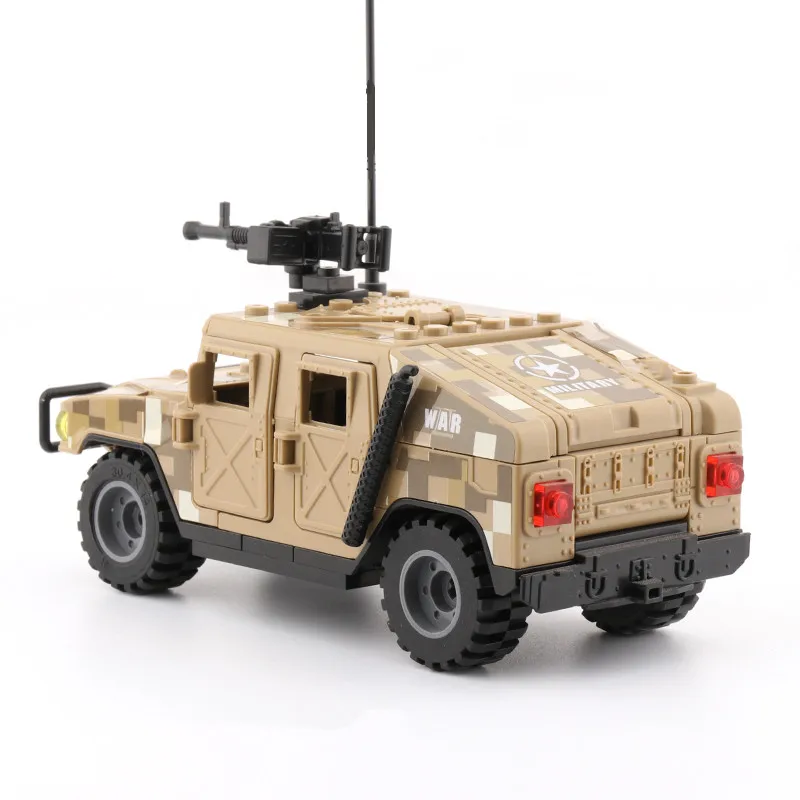 Модель военного автомобиля H1 модель штурмового фигурки оружие пустынный