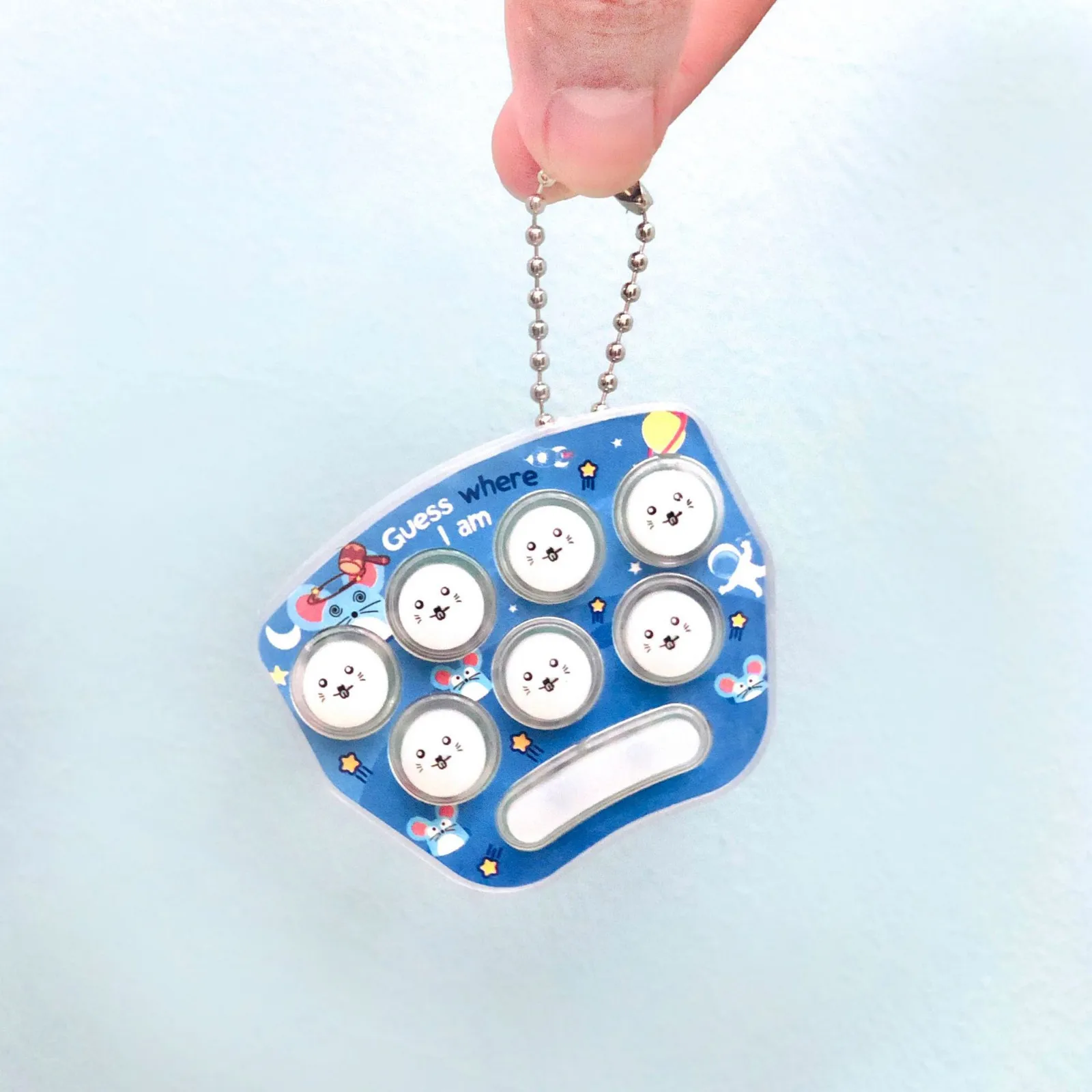 

1/2PC pop it Mini Kawaii Whack-A-Mole Game Keychain LED Electronic Memory Games for Anti-stress Pendant Hamster fidget Toy#40