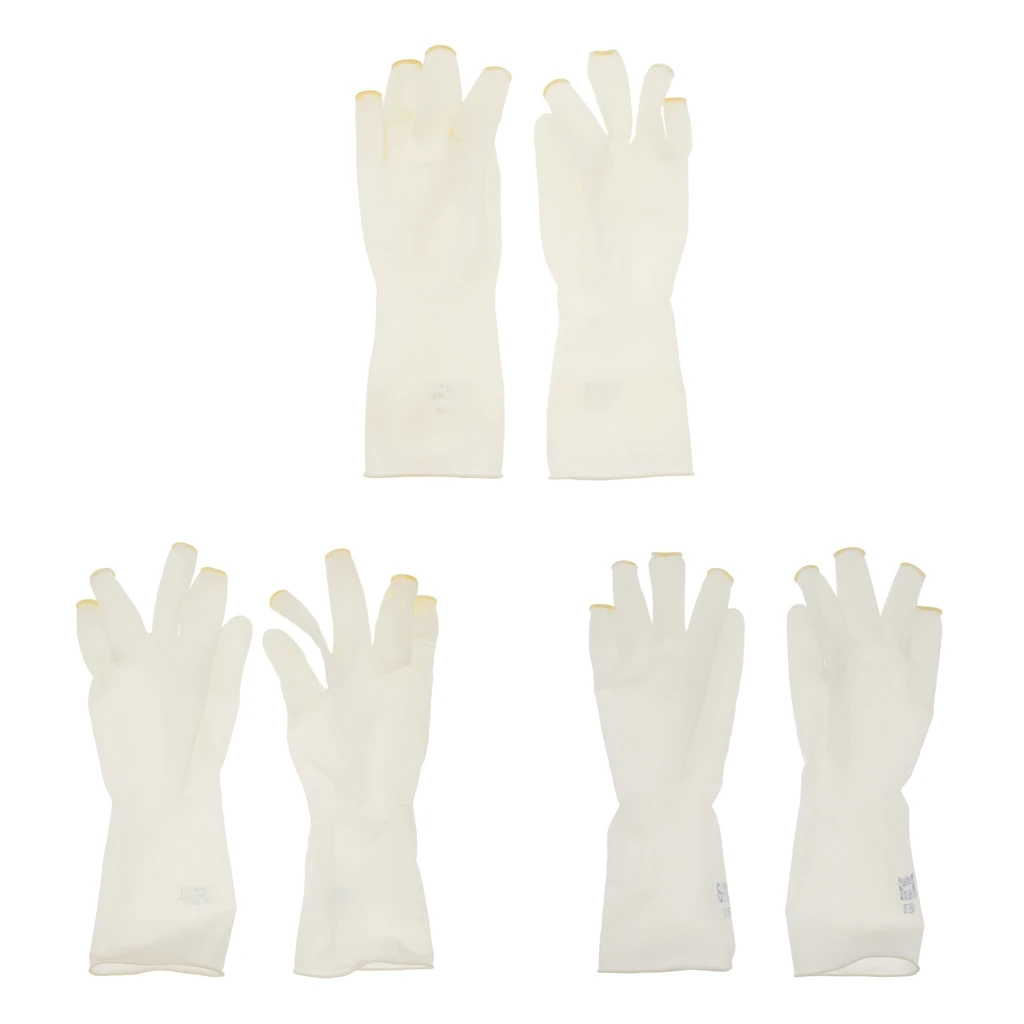 

Reusable Latex Working Gloves, Half Finger S/M/L Size, Salon Home Kitchen Cleaning Washing Works