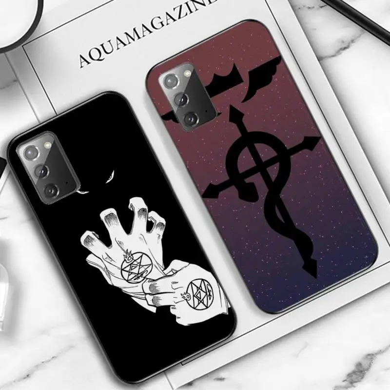 

YNDFCNB Full Metal Alchemist Phone Case for Samsung Note 5 7 8 9 10 20 pro plus lite ultra A21 12 02