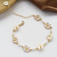 fashion sweet crystal butterfly daisy flowers bracelets women personality adjustable bracelet bridal wedding jewelry party gift