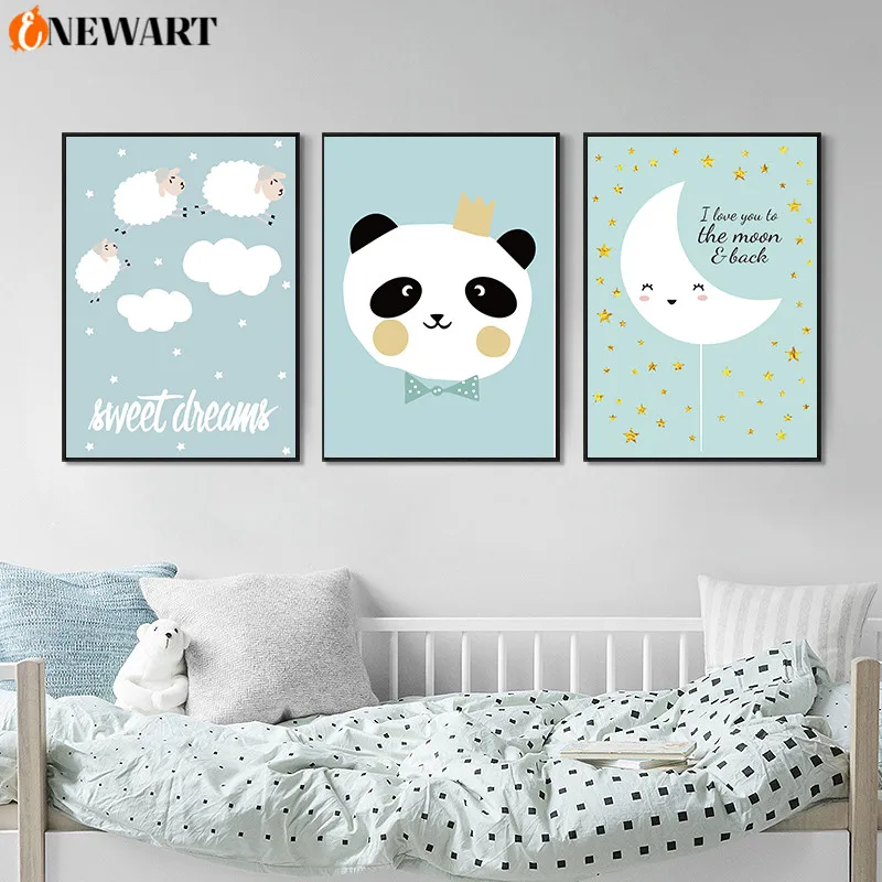 Декоративная картина для детской комнаты мультяшный постер с изображением