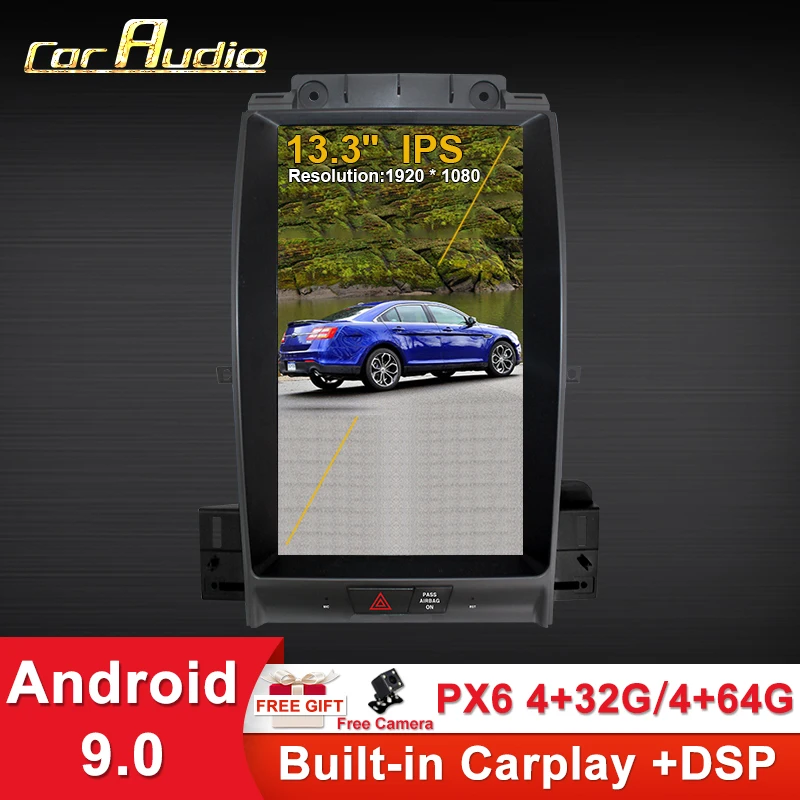 

13.3 inch Vertical Screen for Ford Taurus 2012-2016 Low Middle High Android 9 Car Radio GPS Navigation Stereo Multimedia Player