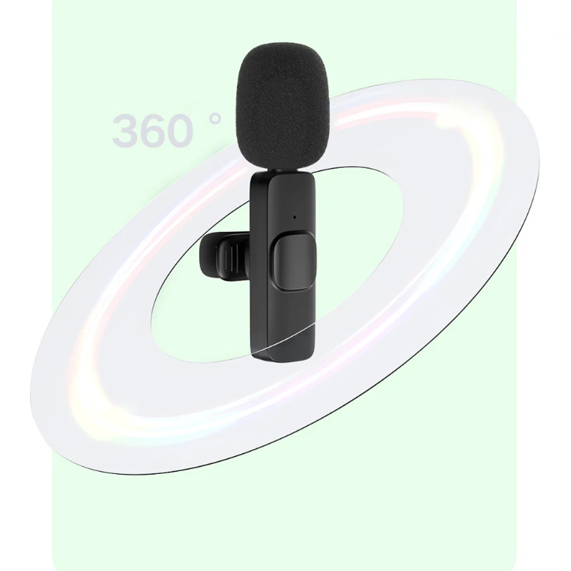 

Omnidirectional Pickup Lavalier Microphones Transmitter Receiver Type-C Port Meeting Portable Receiver Tools Lapel Mics