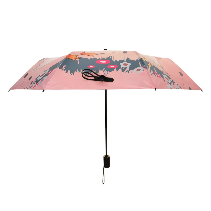 Складной зонт солнцезащитный анти-УФ Водонепроницаемый женский зонтик
