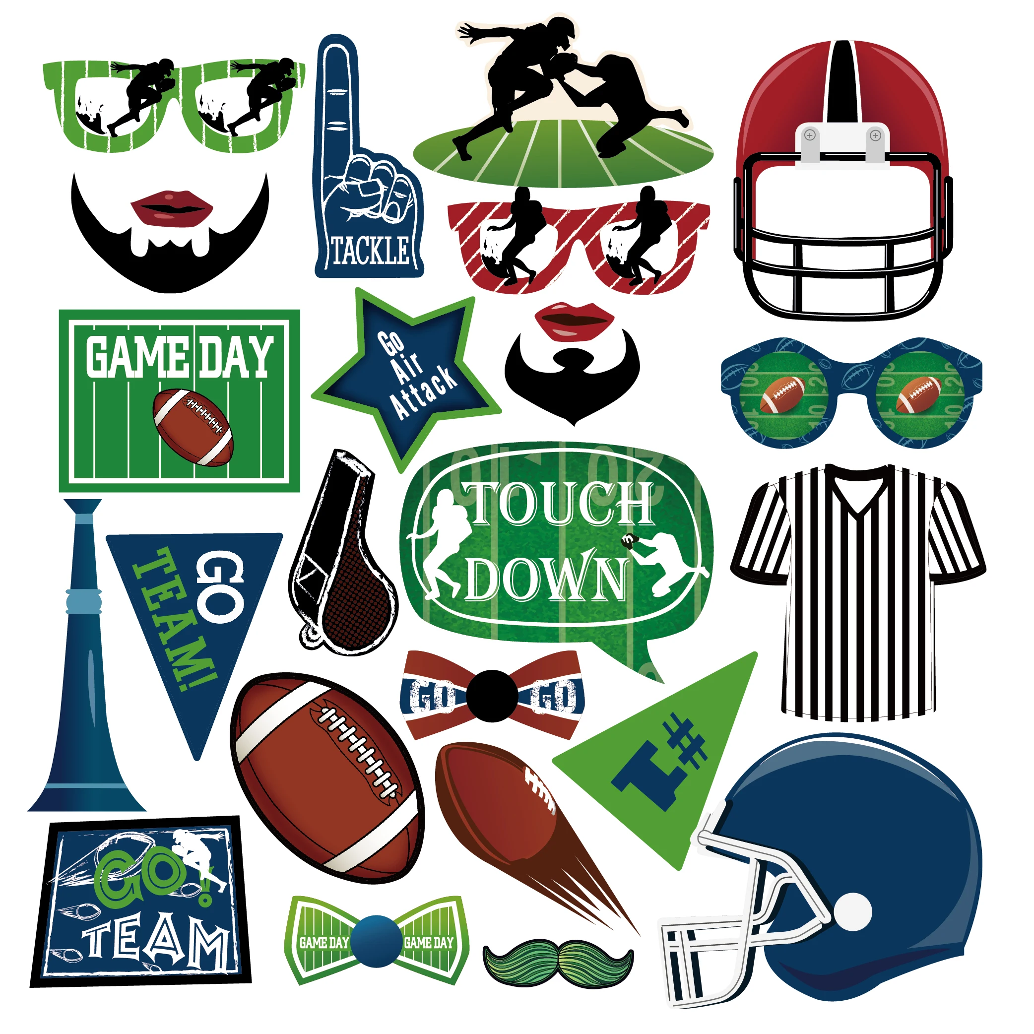 Футбольная Спортивная Тема DIY фотобудка реквизит Touchdown вечерние ринка Декор