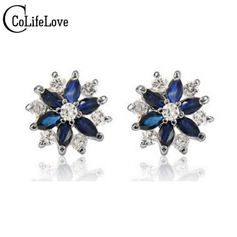 Горячая Распродажа сережки из серебра 925 пробы серьги гвоздики с натуральным