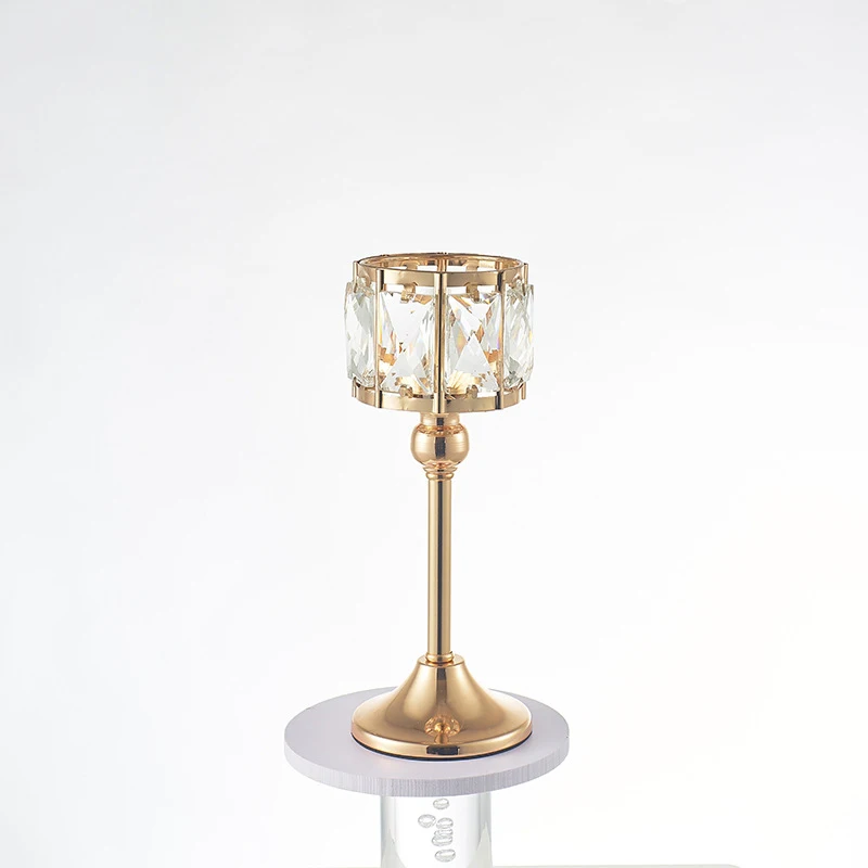 Роскошный хрустальный подсвечник Peandim золотой канделябр для свадьбы