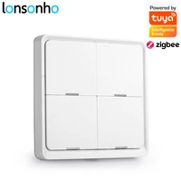 lonsonho tuya zigbee wireless smart scene switch 4 gang scenario switches smart home automation remote control