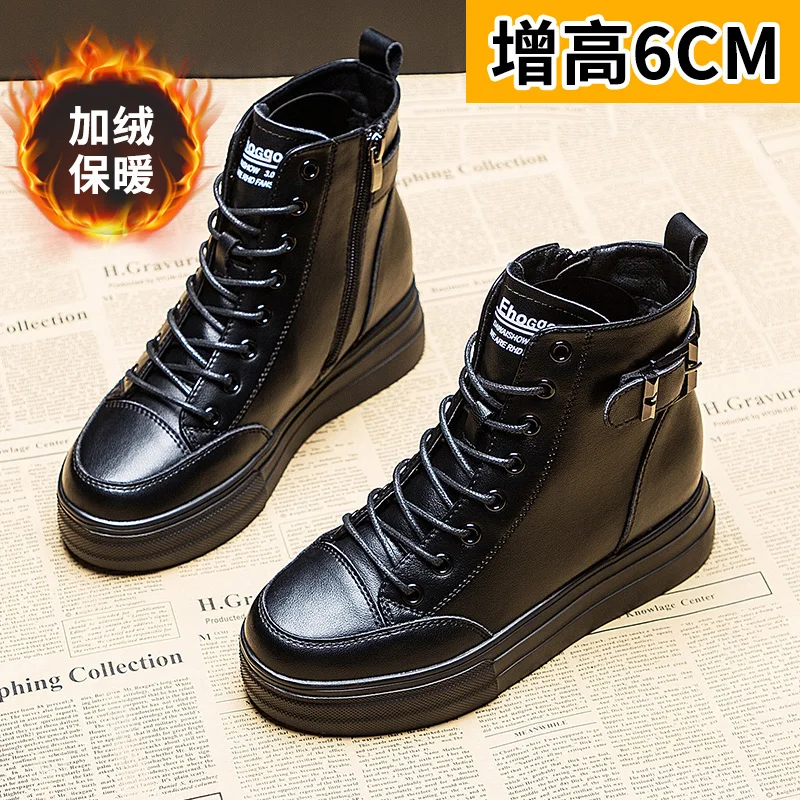 

Martin boots women's 2020 winter new plush zipper British style short boots for all kinds of skinny boots platform boots gothic