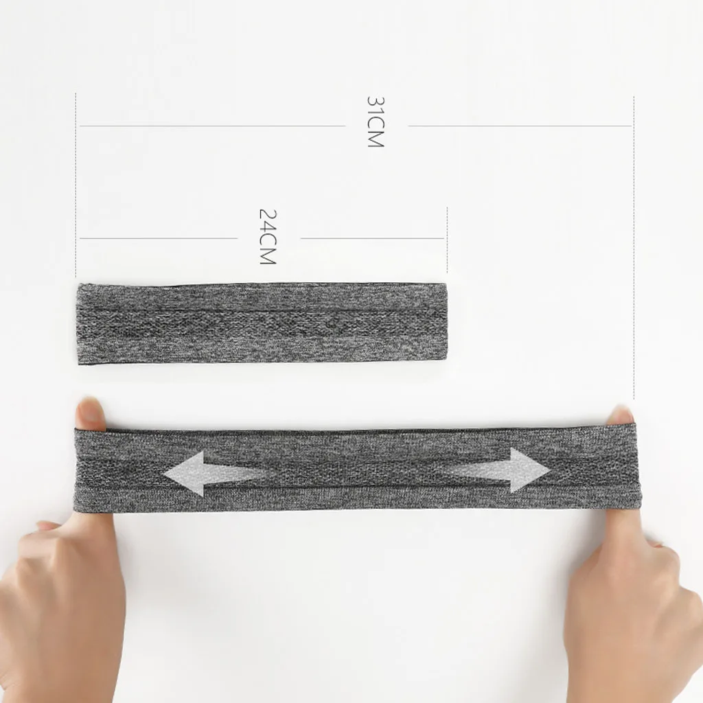 Professional Running Sweatband Nonslip Unisex Breathable Moisture Wicking Yoga Headband For Gym Fitness Workout Tennis Sports