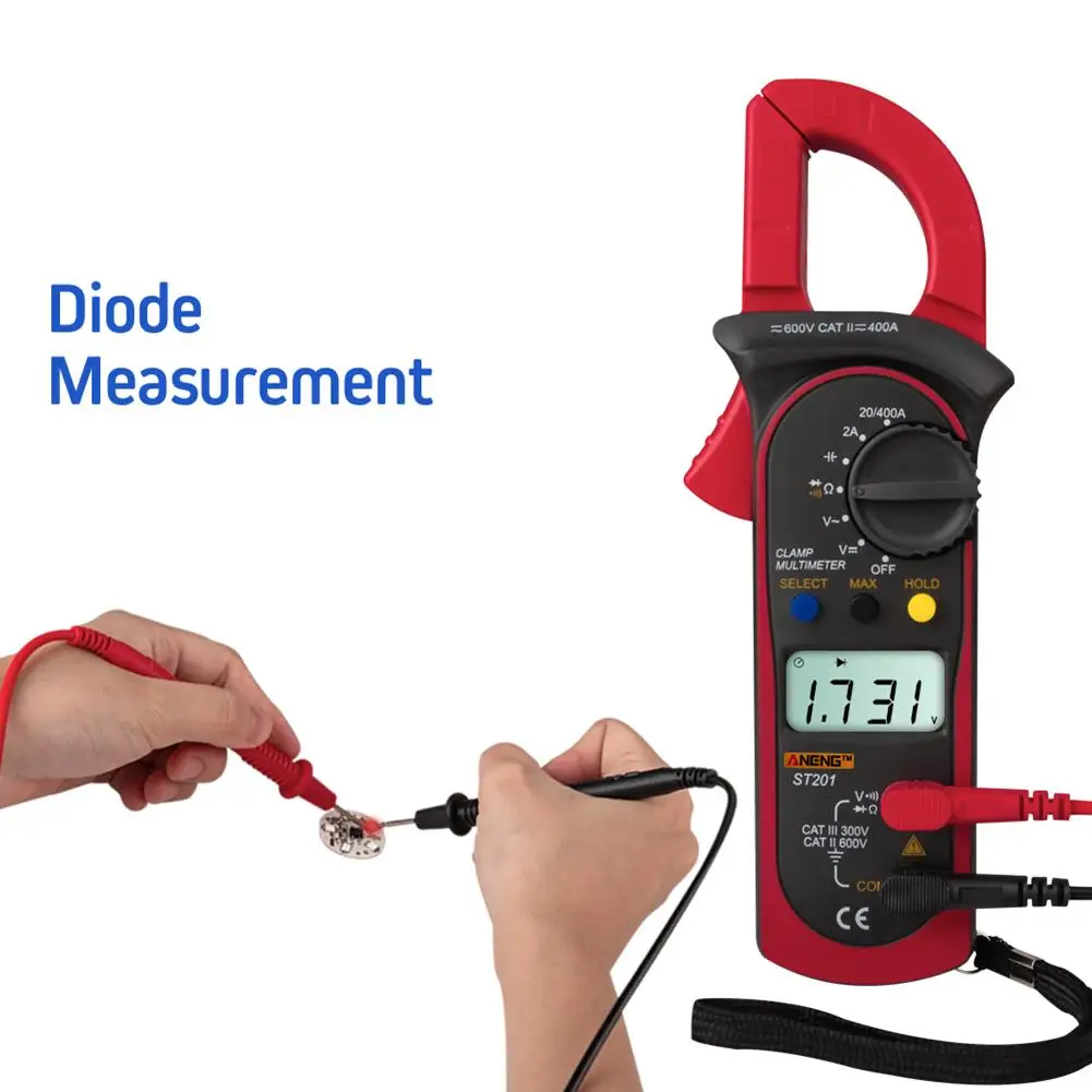 ANENG ST201 Digital Multimeter Clamp Ammeter Transistor Capacitor Tester ANENG ST201 Digital Multimeter | Инструменты