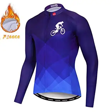 New long sleeve cycling Jersey Men's team Autumn winter Thermal fleece clothing ropa ciclismo biking spain brazil | Спорт и