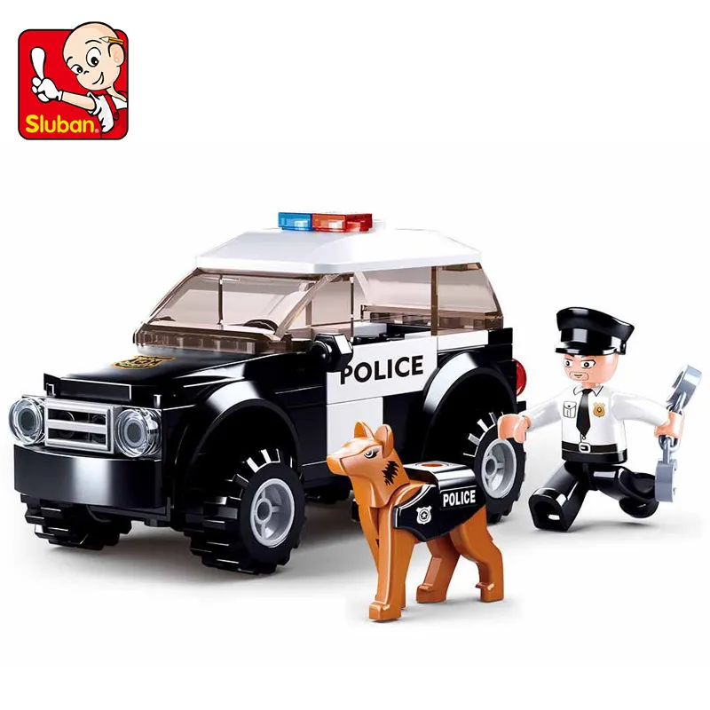 

Sluban Police SUV Patrol Car Bricks Toys Gifts 78pcs Puzzle Assembly Toy Police Series B0639 Over 6 years old Boys