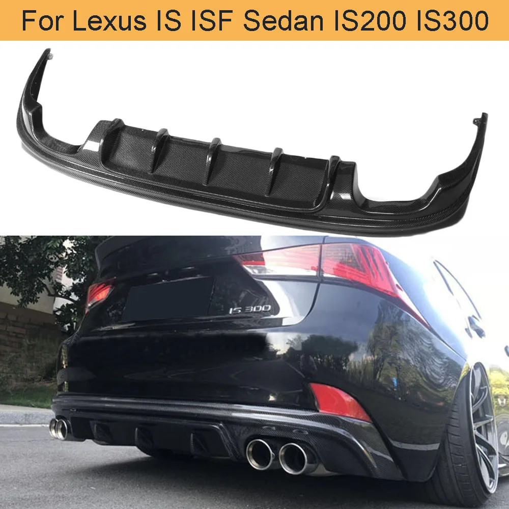 Задний бампер из углеродного волокна диффузор спойлер для Lexus IS ISF Sedan 4 двери IS200T IS250 IS300 IS350 13-16 четыре выхода диффузор
