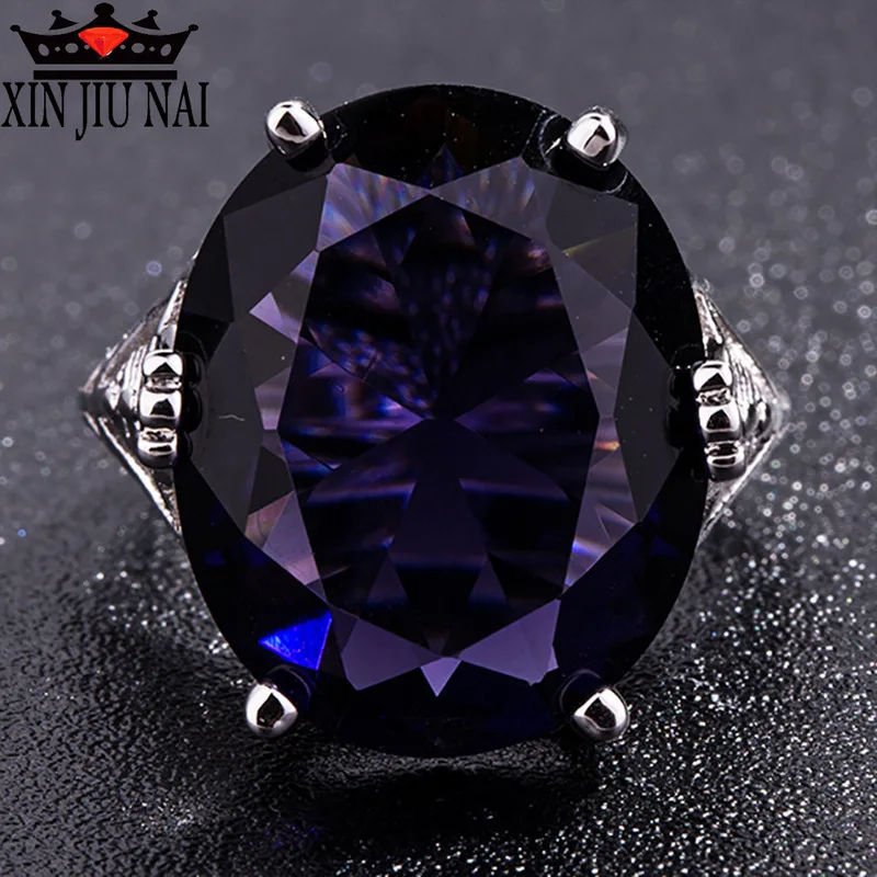 Роскошные викторианские антикварные большие фиолетовые овальные кольца с