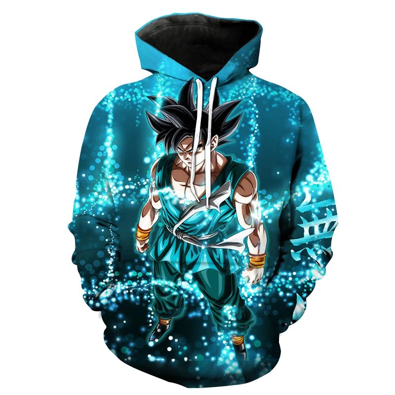 

Men's Casual Hoodie 2021 Top Japanese Cartoon Goku Long Sleeve Hoodie 3D Digital Printing Summer Long Sleeve Hoodie XXS-6XL