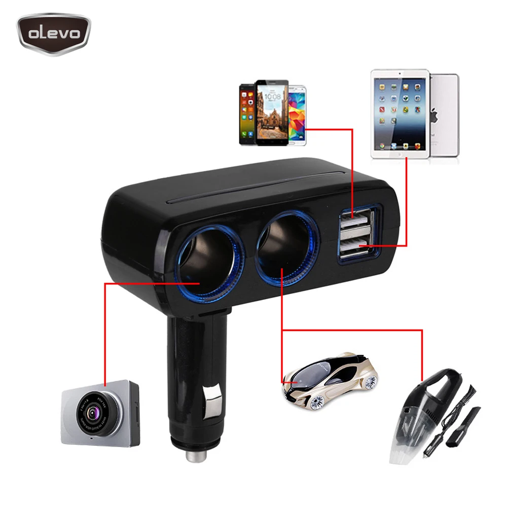 2 USB адаптер прикуриватель 12 В 24 в зарядное устройство разветвитель питания
