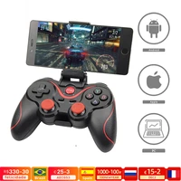 terios t3 x3 wireless joystick gamepad pc game controller support bluetooth bt3 0 joystick for mobile phone tablet tv box holder