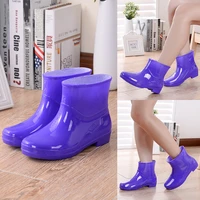 2021 new rain boots womens short work rain shoes waterproof warm anti slip kitchen rubber shoes shoe cover size 37 45