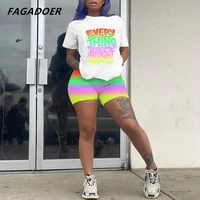 tie dye two piece set women shorts set summer 2021 fashion letter print tshirt bodycon shorts suits tracksuit casual outfits