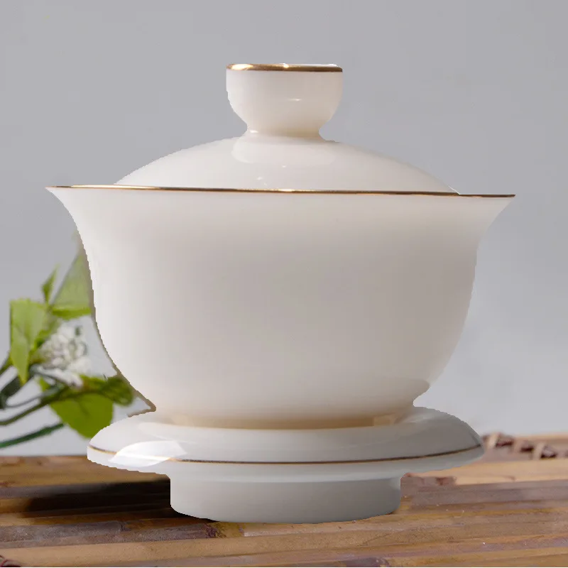 Белый посуда высокий белый фарфоровый фарфор милый чайный сервиз Tureen слоновая