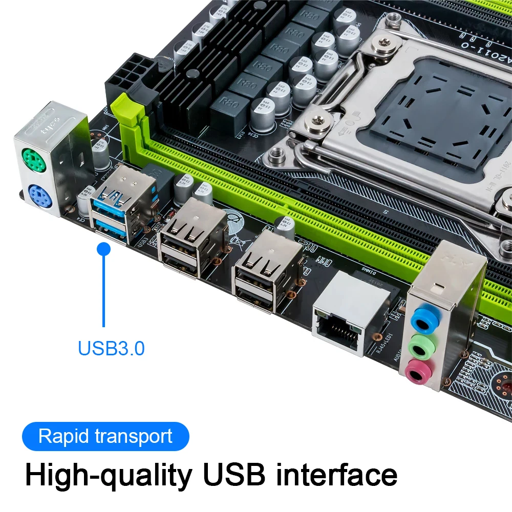 

X79-M 2011 Pin Motherboard Desktop PC Motherboard 6 USB LGA 2011 DDR3 PCI Express 16X M-ATX Mainboard For E5 2670/2689