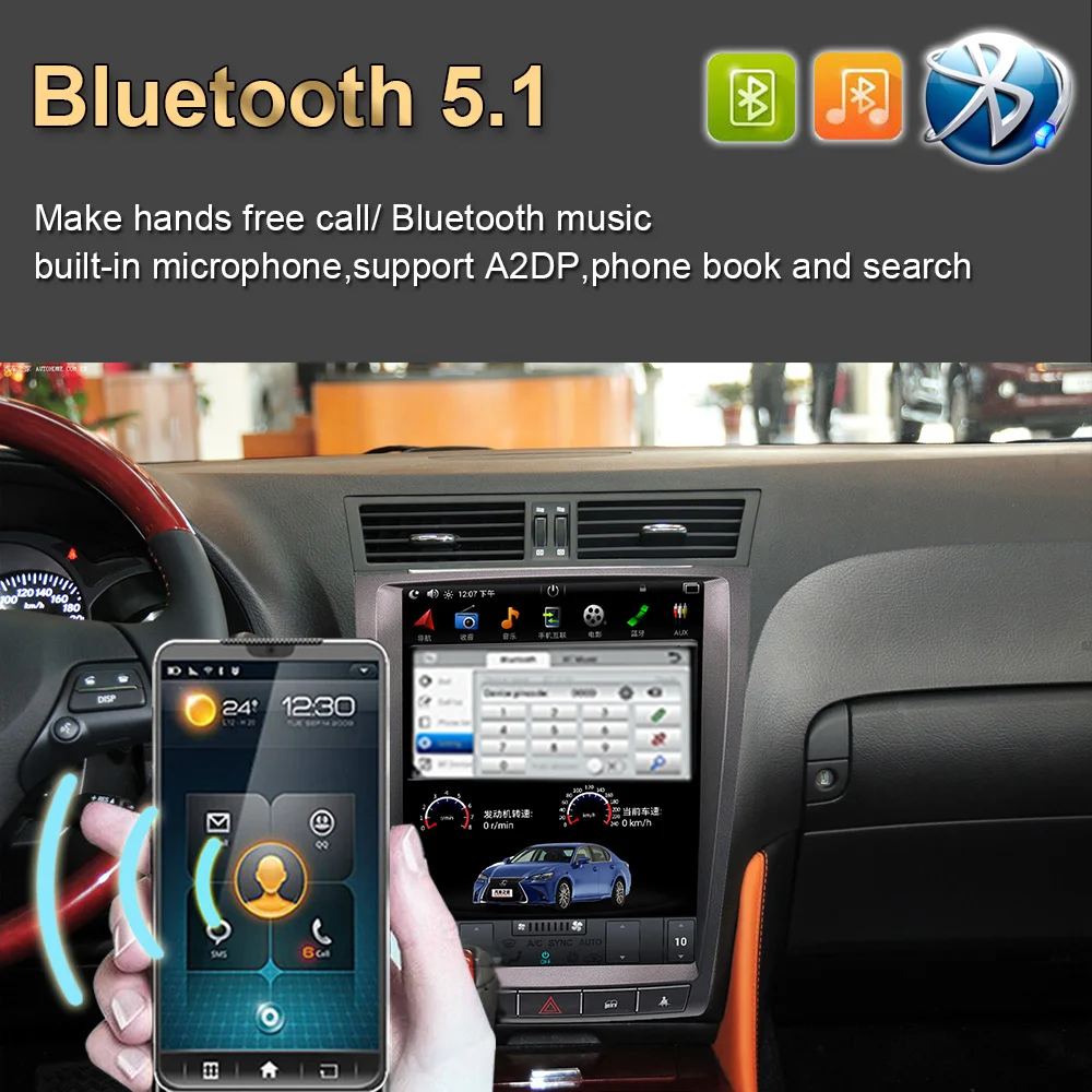 Автомобильный GPS-навигатор в стиле Tesla Android 9 0 для Lexus GS GS300 GS350 GS400 GS430 GS450H GS460 2004-2011