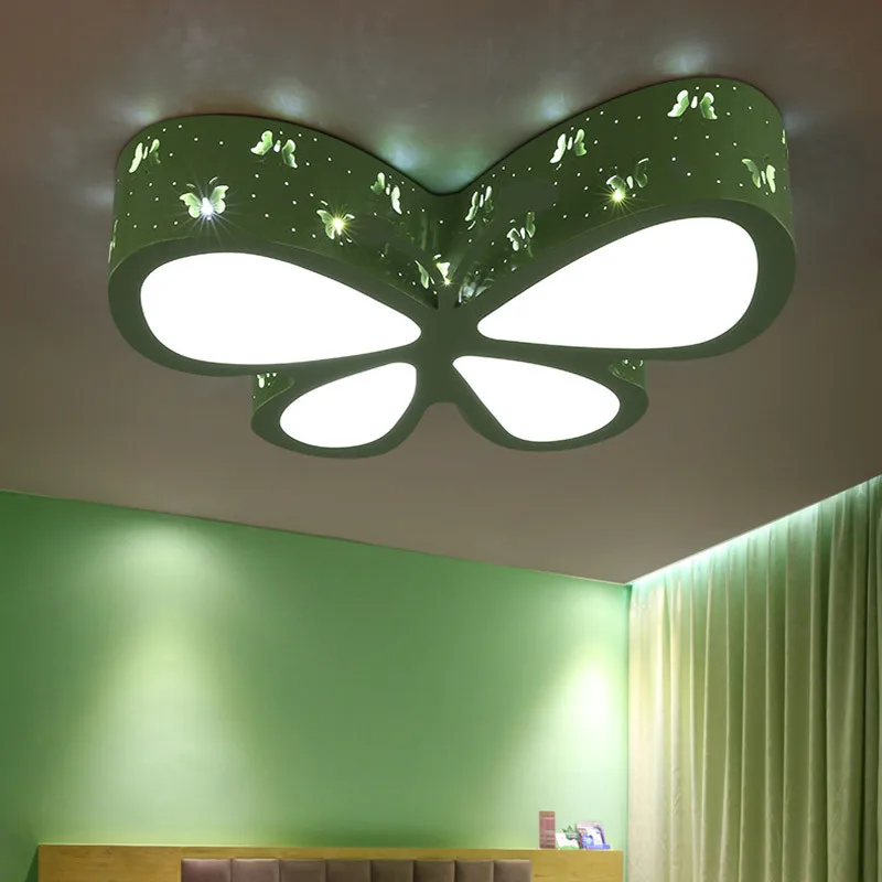 Потолочный светильник с розовыми бабочками для детей и девочек светодиодная