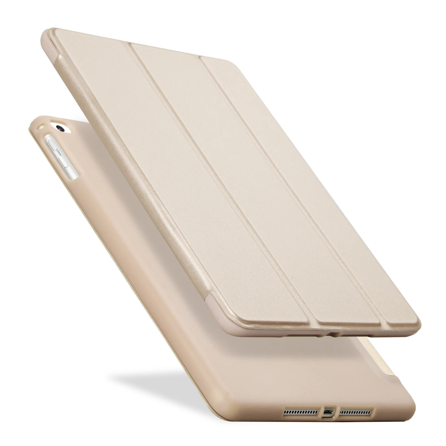Golden Горячая для Ipad Air Retina смарт-чехол, ультра тонкий дизайнер Tablet кожаный чехол для Apple iPad5 случае - Цвет: Golden