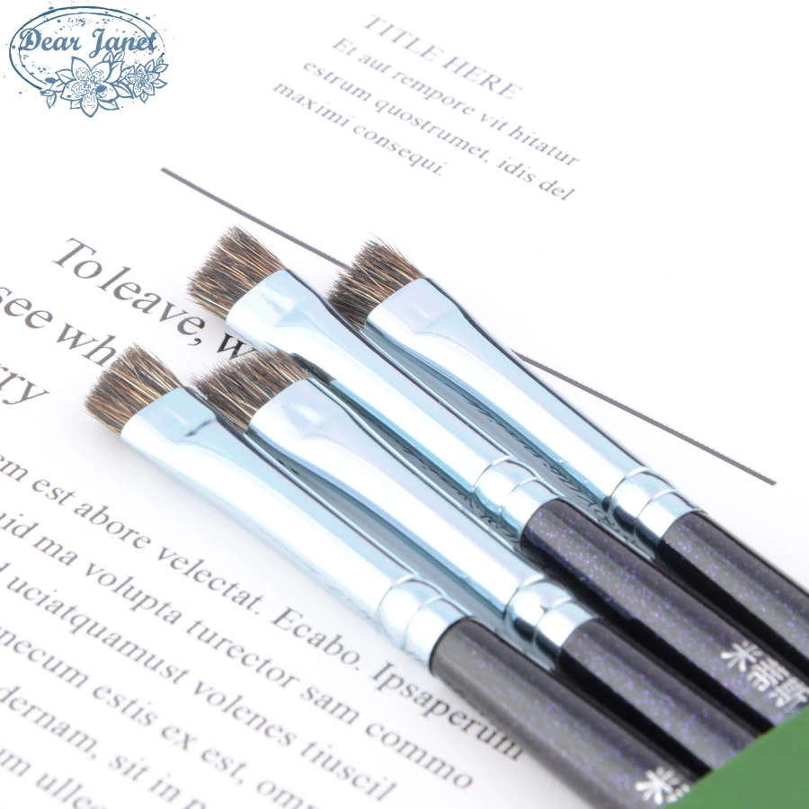 1 piece 043 Angled Eyebrow Makeup Brushes Eye brow Dog hair Wood handle Professional Make up tools
