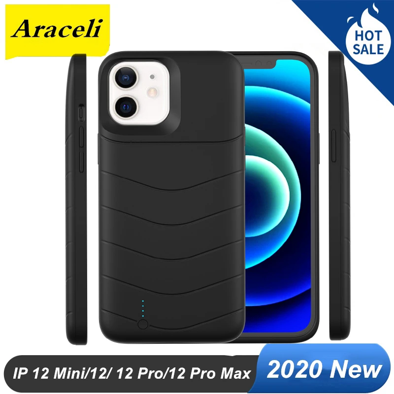 Чехол аккумулятор для iphone 12 Mini Pro Max 4000 мАч до 6000 внешний с аудиовыходом чехол