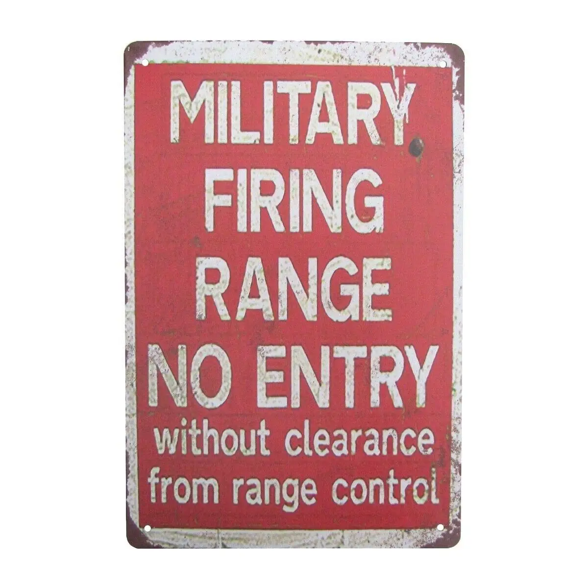 Металлический военный огнеупорный знак Предупреждение винтажный жестяной