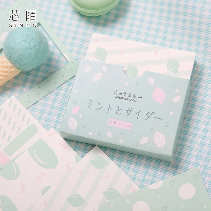 SIXONE 48 листов креативные декоративные карты сообщений Милая открытка практичная