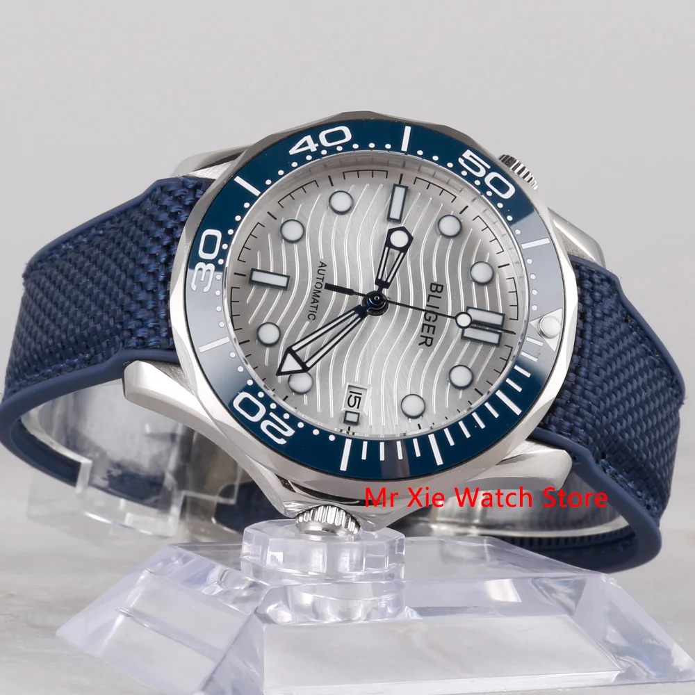 Bliger 41 мм автоматические механические часы мужской роскошный бренд часов