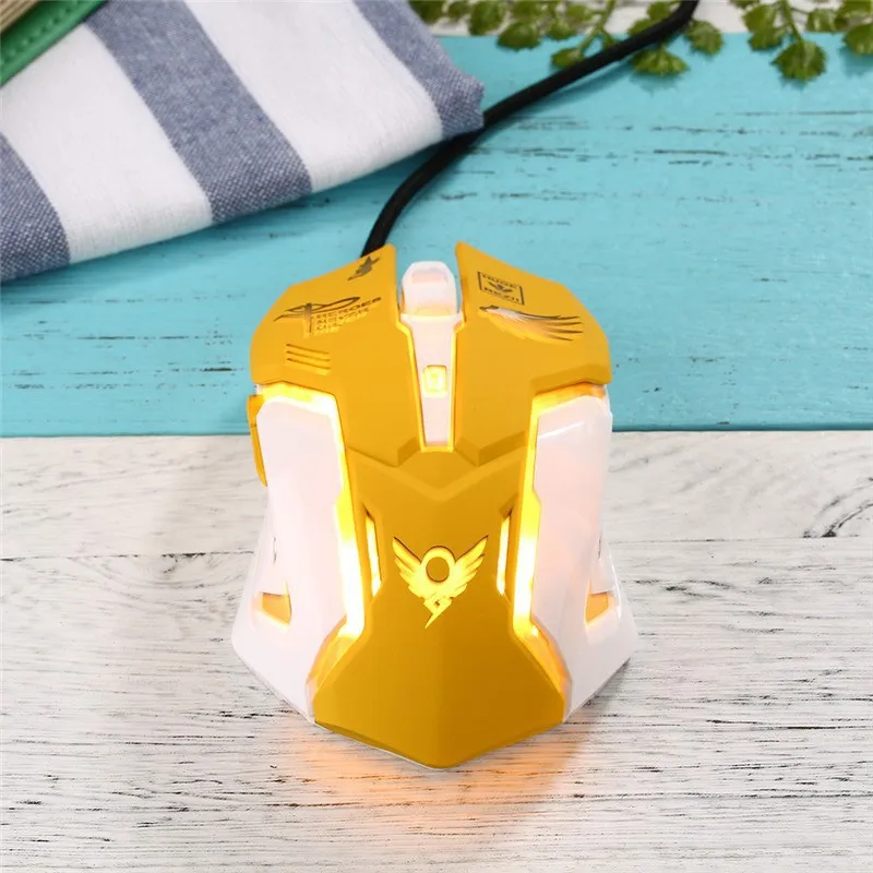 MERCY OVERWATCH D. VA Reaper USB Проводная мышь с 6 кнопками дыхания светодиодный игровой подсветкой для ноутбука компьютера/ПК игры OW геймеров - Цвет: MERCY