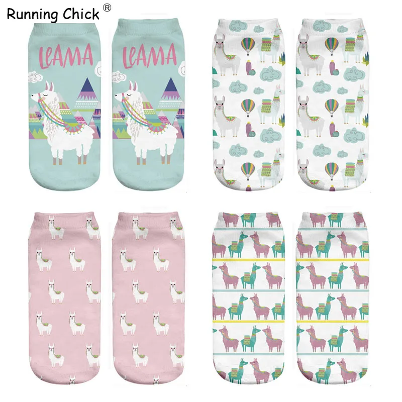 Детские носки для девочек и мальчиков бегущая цыпленка из мультфильма Альпака
