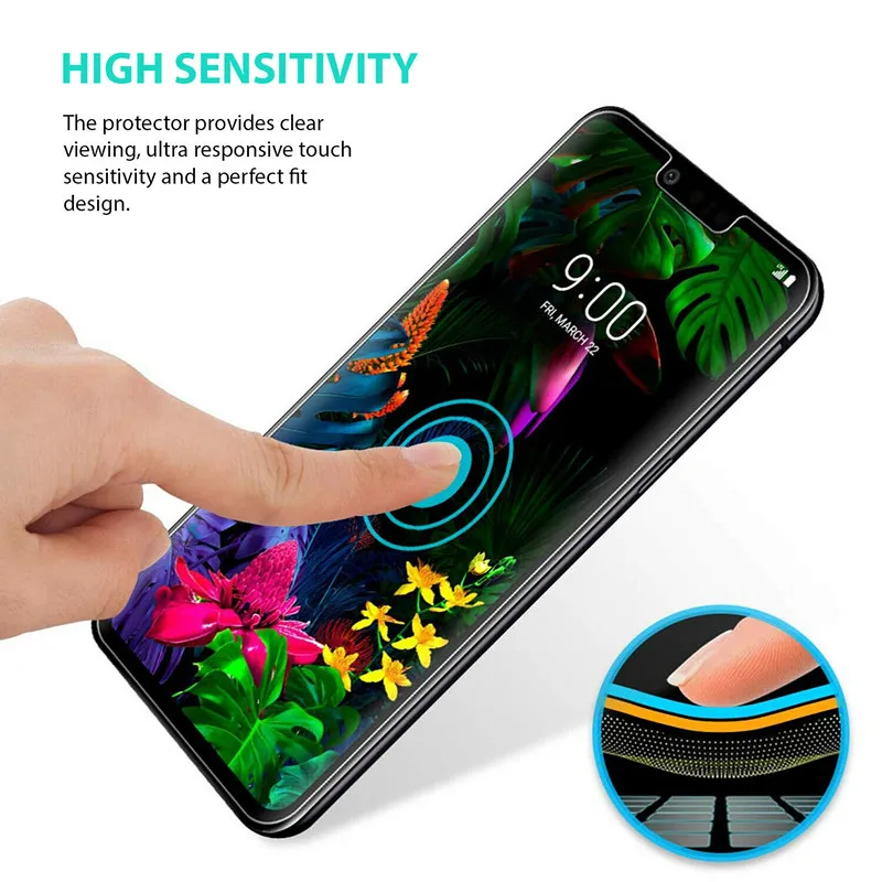 2 шт.! 9H HD ультратонкое противоударное защитное закаленное стекло для LG V30 Plus V40 V50 G8