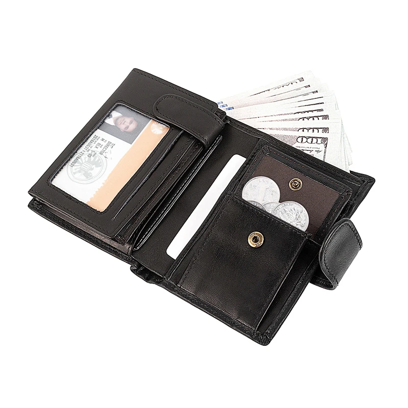 Мужской короткий кошелек из натуральной кожи клатч кошельки портмоне много карт