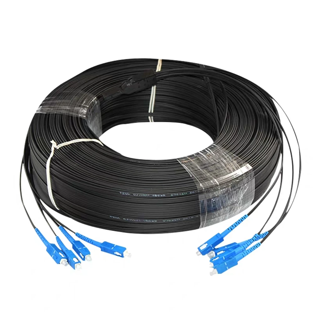 90 м SC/UPC 4 ядра Открытый падение оптический патч корд один режим FTTH волоконно