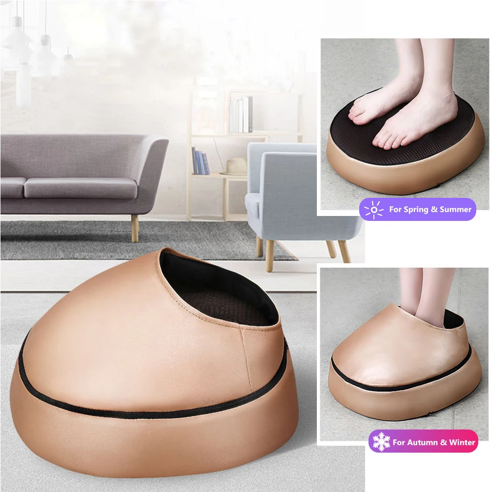 

220V Electric Antistress 3D Shiatsu Kneading Foot Massager Infrared Foot Care Machine Heating Therapy Massage Household EU plug