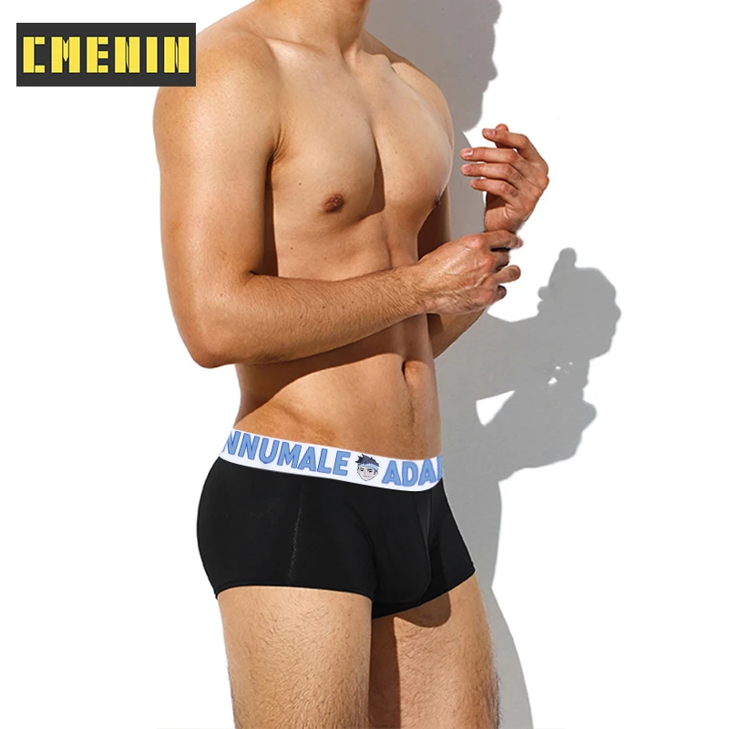 

Женское хлопковое сексуальное мужское нижнее белье для геев, мужские боксеры, трусы, удобные мужские трусы, шорты Bxoers, забавные AD7104