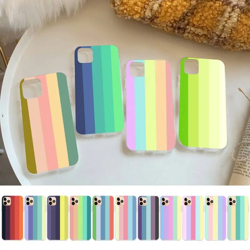 

Rainbow Phone Case for iPhone 13 11 12 pro XS MAX 8 7 6 6S Plus X 5S SE 2020 XR case