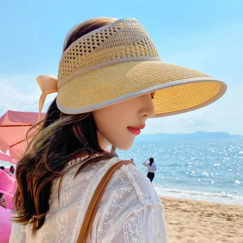 Женская летняя шляпа с бантом для путешествий защита от ультрафиолета