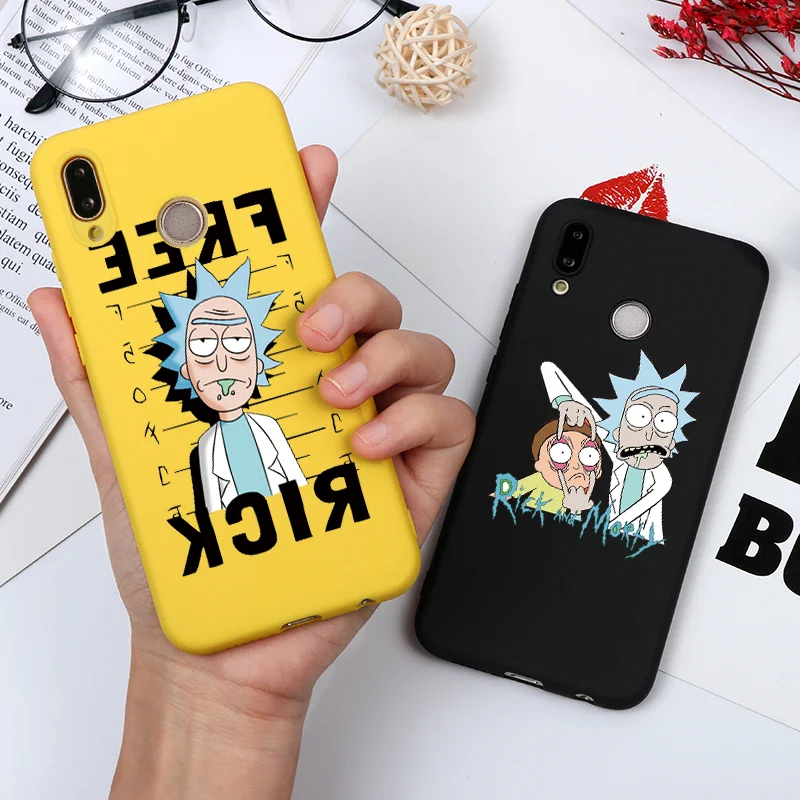 Матовый чехол Рик и Морти с забавными мультяшными комиксами для huawei mate 20 Lite 10 Honor 8X View 20 10 9 Lite Play 10i Y9 Y6 Y7 Pro