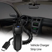10w usb car charger micor cable car cigarette lighter charger with spring lightning cable usb car charger type c cable