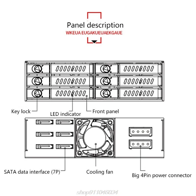 

MR-6601 6 Bay Hard Disk Enclosure Rack Data Storage for 2.5Inch SATA SSD HDD Home Backup Computer Case M04 21 Dropshipping