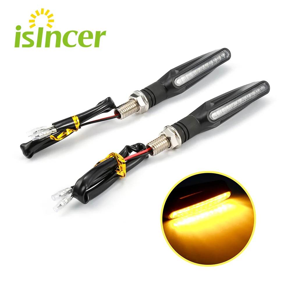 2 шт. мотоциклетные поворотные сигналы 12 светодиодный гибкий мигающий индикатор