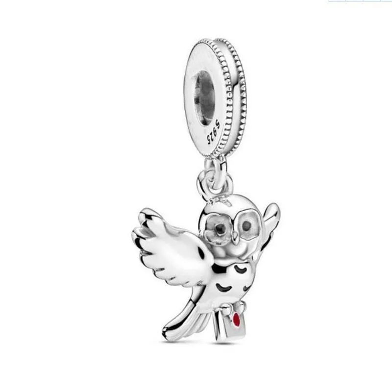 

100% 925 Sterling Silver Animal Owl Dangle Charm Fit Original Pandora Bracelet Female Diy Jewelry